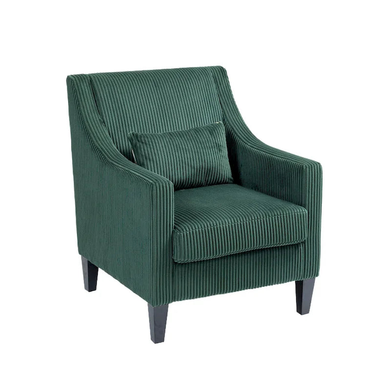 Emerald 26.77  Upholstered Arm Chair with Scooped Arms
