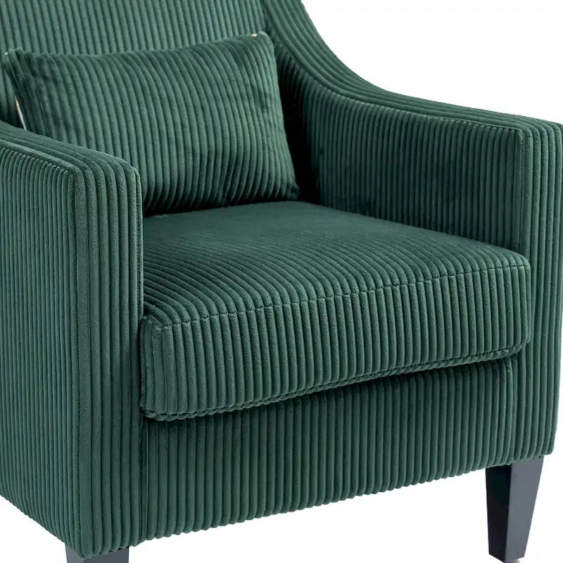 Emerald 26.77  Upholstered Arm Chair with Scooped Arms
