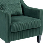 Emerald 26.77  Upholstered Arm Chair with Scooped Arms