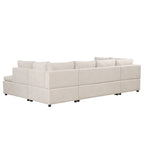 Beige 117  U-Shaped Oversized 6-Seater Sofa