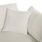 Beige 134.40  Modern U-Shaped 6 Seater Sectional Sofa with 2 Large Chaises, Removable Ottomans and Soft Cushions