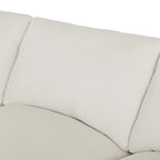 Beige 134.40  Modern U-Shaped 6 Seater Sectional Sofa with 2 Large Chaises, Removable Ottomans and Soft Cushions