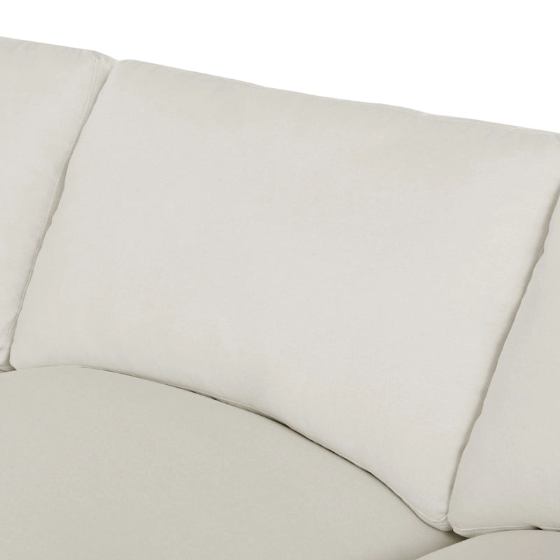 Beige 134.40  Modern U-Shaped 6 Seater Sectional Sofa with 2 Large Chaises, Removable Ottomans and Soft Cushions