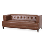 Modern 80.75  Button Tufted 3-seater Sofa with Wood Legs for Living Room