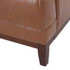Modern 80.75  Button Tufted 3-seater Sofa with Wood Legs for Living Room