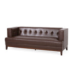 Modern 80.75  Button Tufted 3-seater Sofa with Wood Legs for Living Room