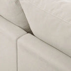 Beige 113  L-Shaped 4-Seat Sectional Sofa with Adjustable Footrest and Reversible Chaise