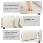 91.73  L-Shaped 4-Seat Sectional Sofa with 2 Hidden Stools, 2 Removable Lumbar Cushions, and Durable Chenille Fabric