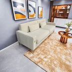 Modern 85.63  Velvet 3-seater Sofa with Gold Accents and Plush Cushions for Living Room