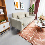 Modern 85.63  Velvet 3-seater Sofa with Gold Accents and Plush Cushions for Living Room