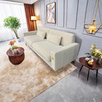 Modern 85.63  Velvet 3-seater Sofa with Gold Accents and Plush Cushions for Living Room