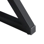 47  Modern Rectangular Coffee Table with Sintered Stone Tabletop and X-shaped Metal Legs