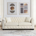 77  Chesterfield Velvet Button-tufted 3-Seater Sofa with Nailhead Decoration