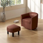 Modern Swivel Accent Chair with Ottoman for Living Room or Bedroom