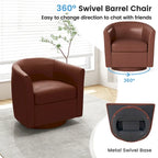 Modern Swivel Accent Chair with Ottoman for Living Room or Bedroom