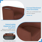 Modern Swivel Accent Chair with Ottoman for Living Room or Bedroom