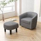 Modern Swivel Accent Chair with Ottoman for Living Room or Bedroom