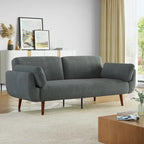 73.3  W Flared Arm Convertible Sleeper Sofa Modern Corduroy Loveseat