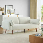 73.3  W Flared Arm Convertible Sleeper Sofa Modern Corduroy Loveseat