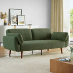 73.3  W Flared Arm Convertible Sleeper Sofa Modern Corduroy Loveseat