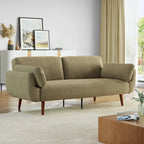 73.3  W Flared Arm Convertible Sleeper Sofa Modern Corduroy Loveseat