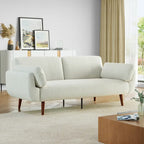 73.3  W Flared Arm Convertible Sleeper Sofa Modern Corduroy Loveseat