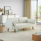 73.3  W Flared Arm Convertible Sleeper Sofa Modern Corduroy Loveseat