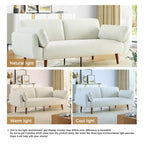73.3  W Flared Arm Convertible Sleeper Sofa Modern Corduroy Loveseat