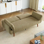 73.3  W Flared Arm Convertible Sleeper Sofa Modern Corduroy Loveseat