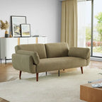 73.3  W Flared Arm Convertible Sleeper Sofa Modern Corduroy Loveseat