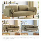 73.3  W Flared Arm Convertible Sleeper Sofa Modern Corduroy Loveseat