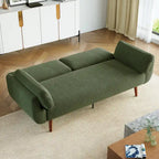 73.3  W Flared Arm Convertible Sleeper Sofa Modern Corduroy Loveseat