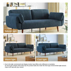 73.3  W Flared Arm Convertible Sleeper Sofa Modern Corduroy Loveseat