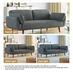 73.3  W Flared Arm Convertible Sleeper Sofa Modern Corduroy Loveseat