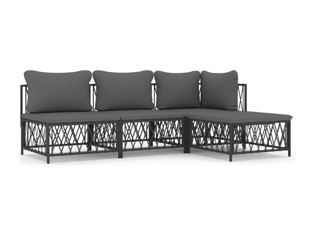 Gray Outdoor Furniture Set, 70 x 72 x 66 cm