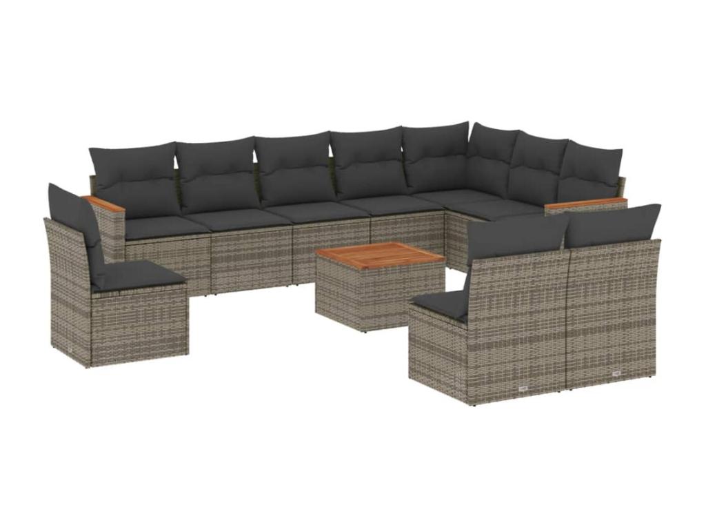 Gray Woven Resin Wicker Outdoor Furniture Set - dlz1766585979810