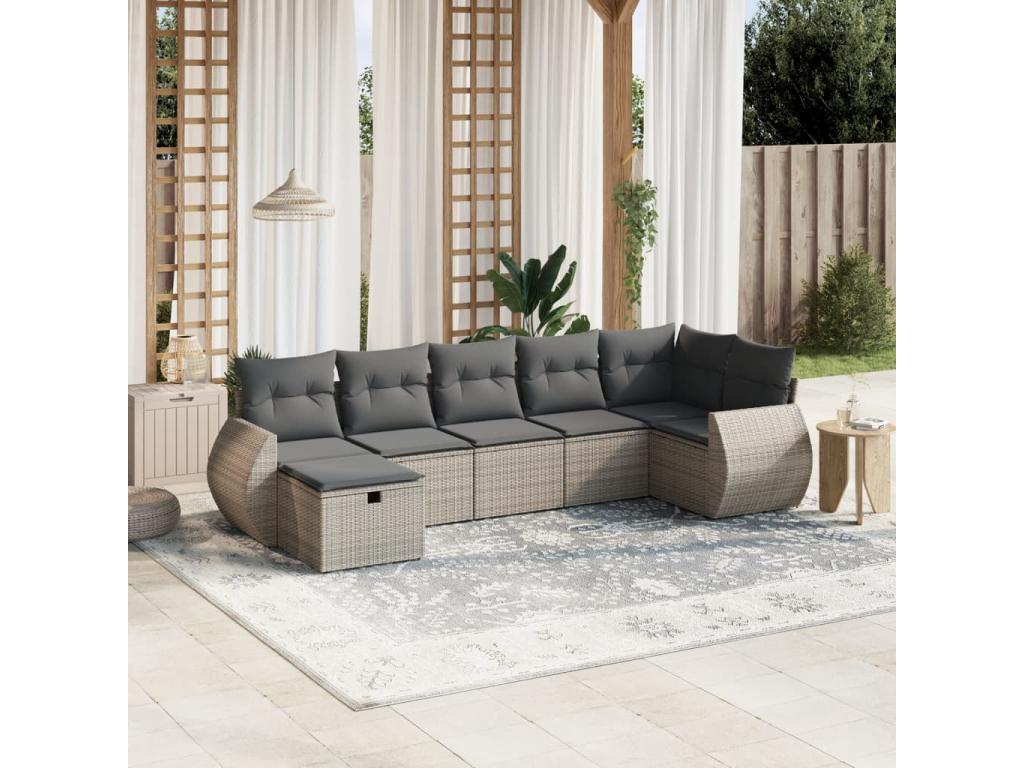 Gray Woven Resin Wicker Outdoor Furniture Set - dlz1766585903033