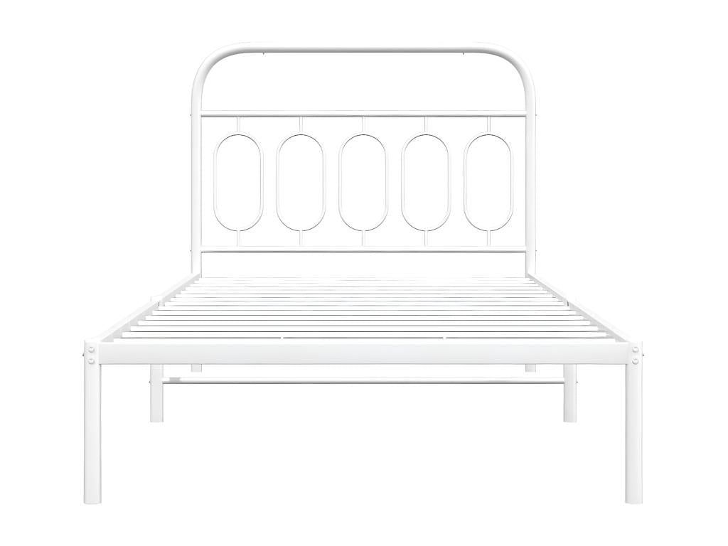 White Metal Bed Frame, 100 x 200 cm