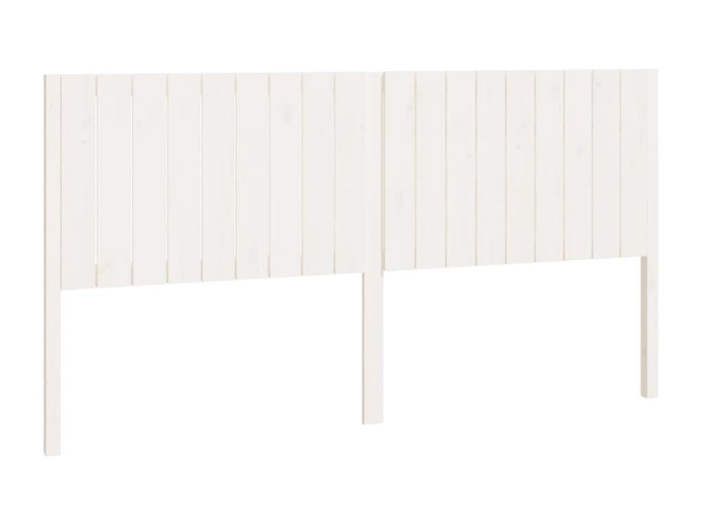 White Solid Wood Bed, 185.5 x 4 x 100 cm