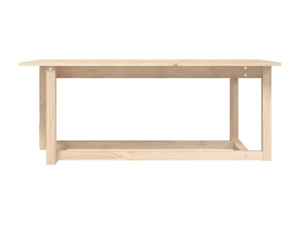 Brown Solid Wood Coffee Table, 110 x 55 x 45 cm