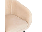 Beige Velvet Accent Chair