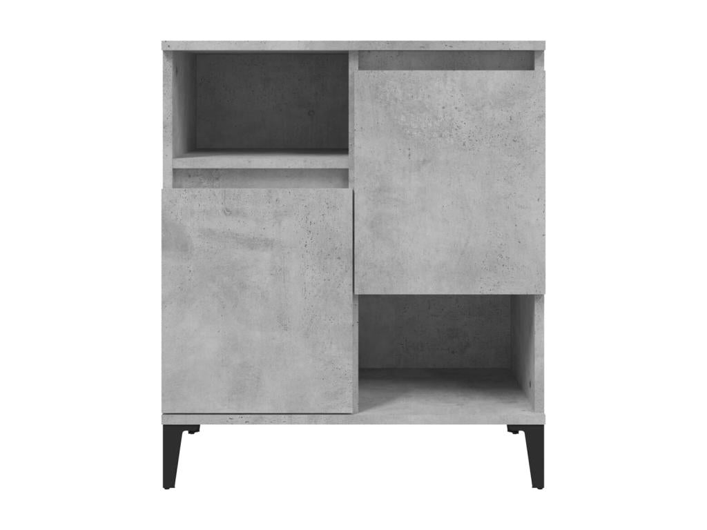 Gray Engineered Wood Sideboard, 60 x 35 x 70 cm