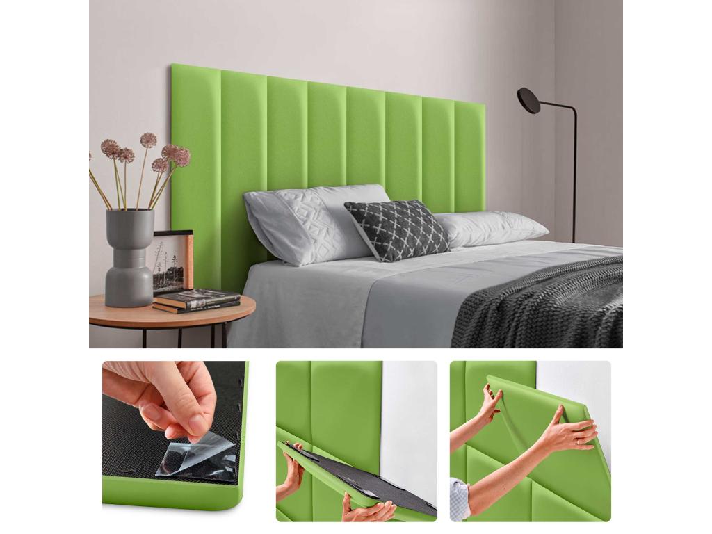 Green Faux Leather Bed, 60 x 30 cm