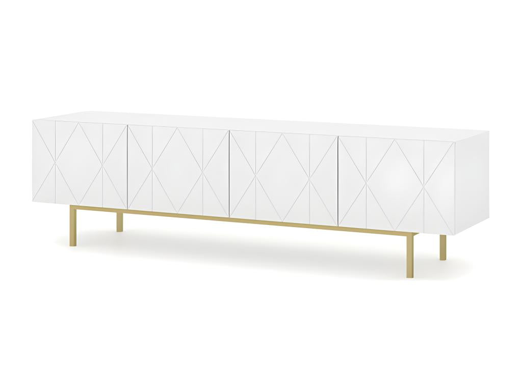 White TV Stand, 180 x 42 x 51 cm