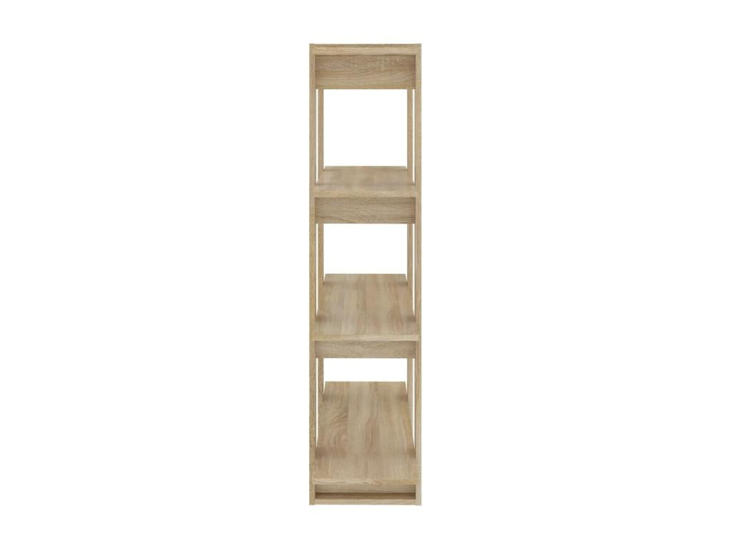 Brown Oak Wood Bookcase, 100 x 30 x 123.5 cm