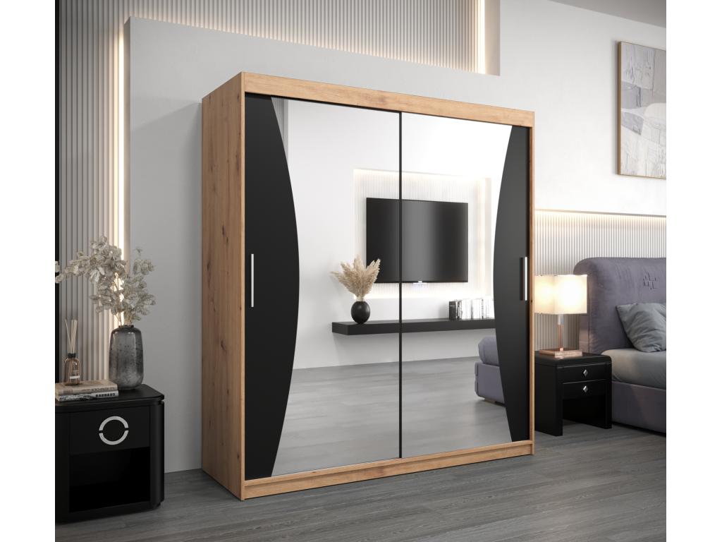 Black Wardrobe, 180 x 62 x 200 cm