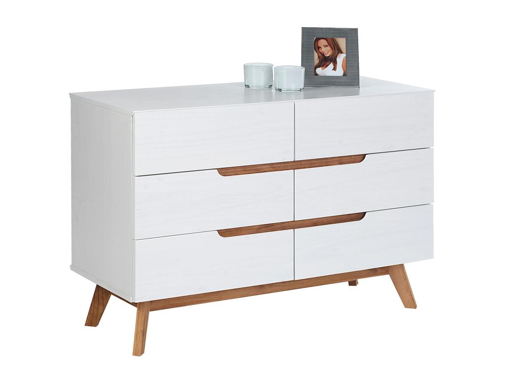 White Solid Wood Dresser