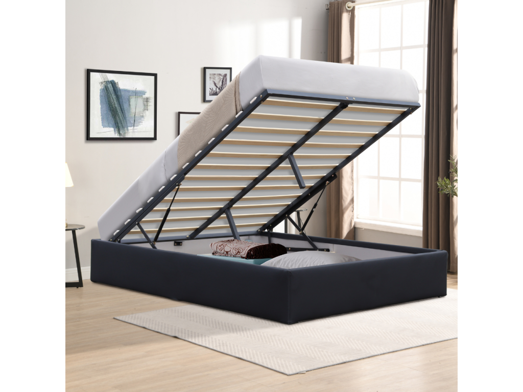 Black Bed, 90 x 190 cm