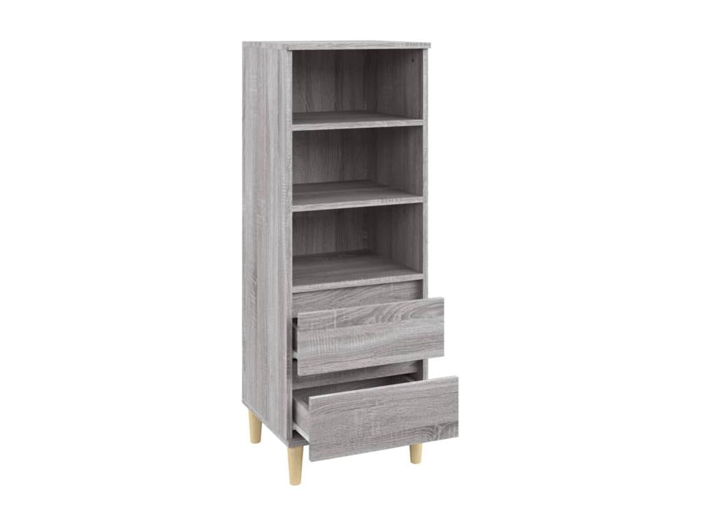 Gray Engineered Wood Sideboard, 40 x 36 x 110 cm