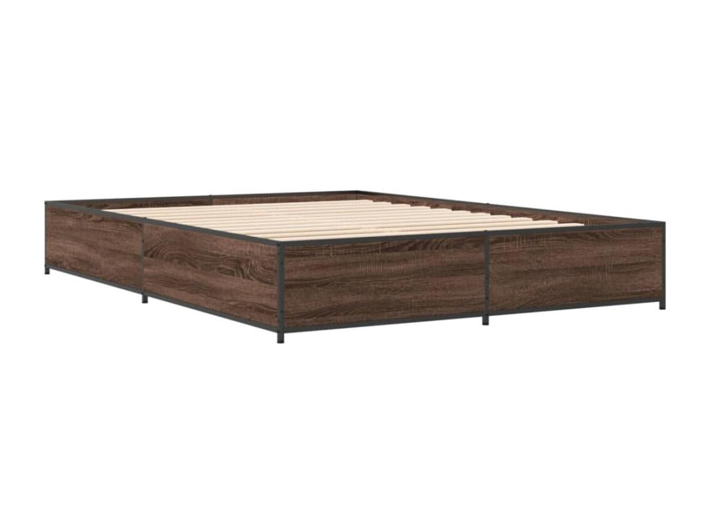 Brown Engineered Wood Bed Frame, 120 x 190 cm